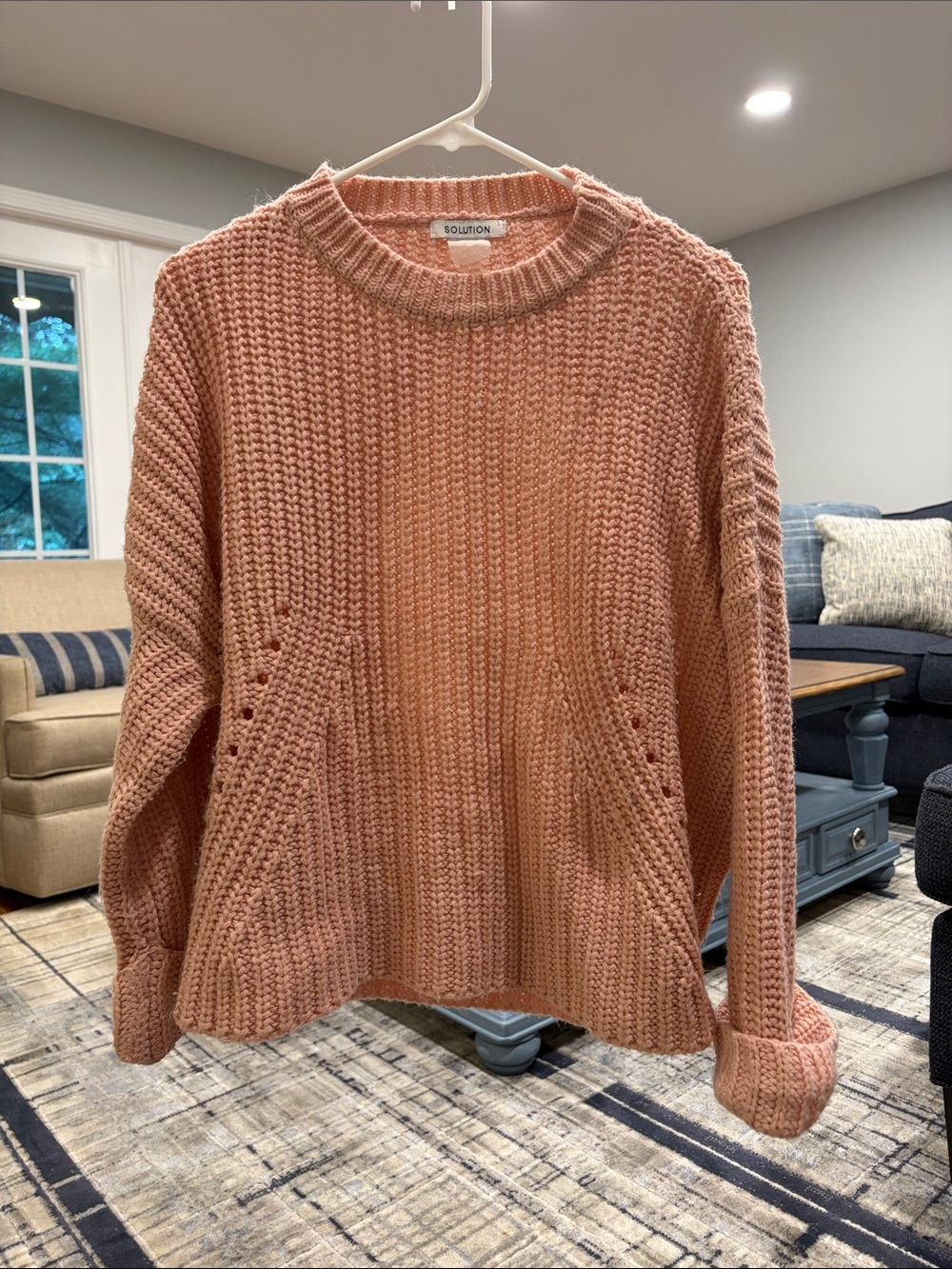 Solution Crewneck Sweater in Dusty Pink
